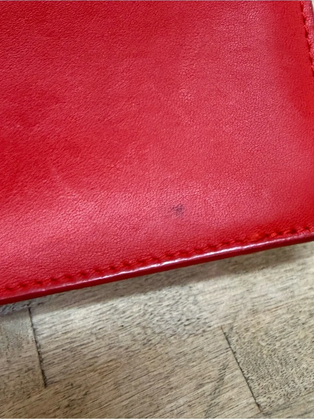 Bottega Veneta Intrecciato Red Woven Leather Card Case
